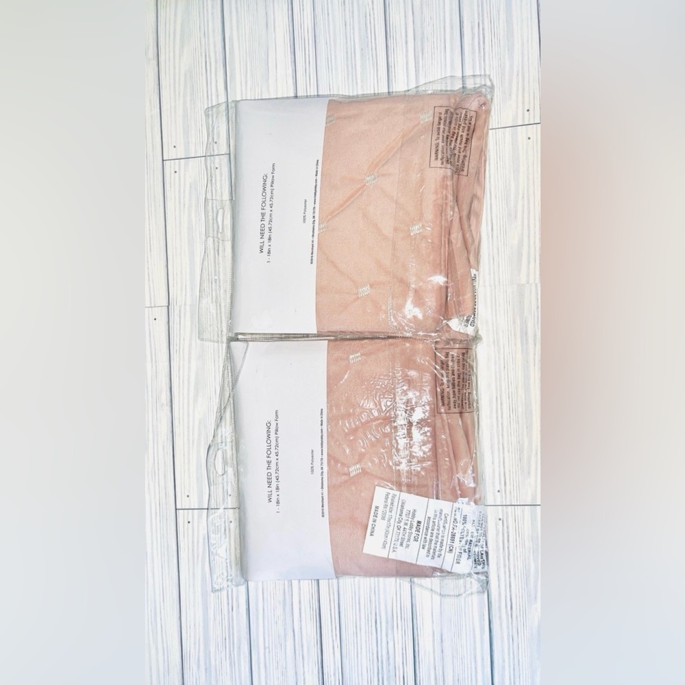 Pillow cover blush pink set two pcs set - Picture 4 of 6